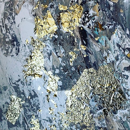 Gold leaf 2 geschilderd door Diney Berg