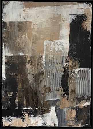 Abstract design geschilderd door Imke de Vries